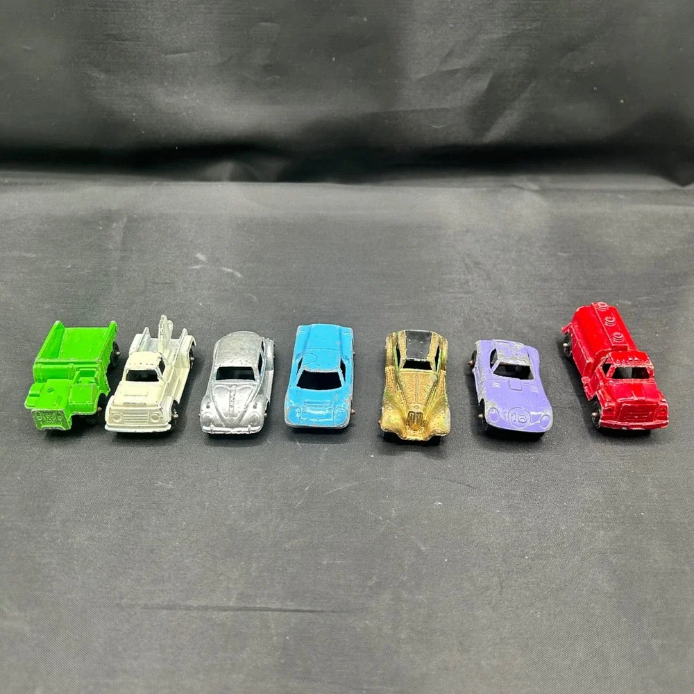 Vintage Tootsietoy Diecast Metal Car Lot 7pc Mercedes Ford GT Cheetah USA Made